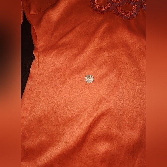 Size S Arden B Orange Tunic Dress with Sequin Embellishments - Picture 7 of 8